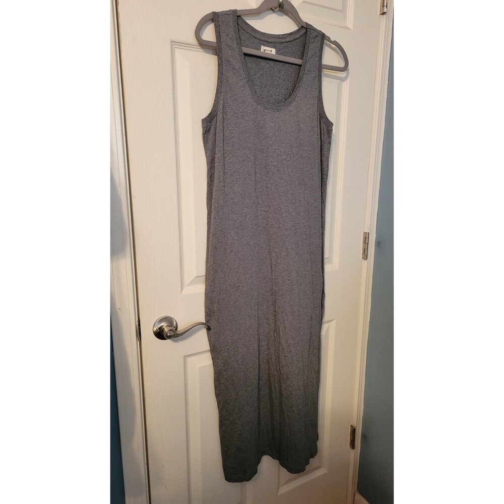 Pact Organic Cotton Weekends Tank Maxi Dress - Heather Gray - Size Medium